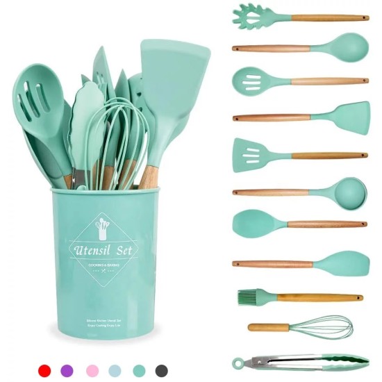 Wooden Handle Cooking Set